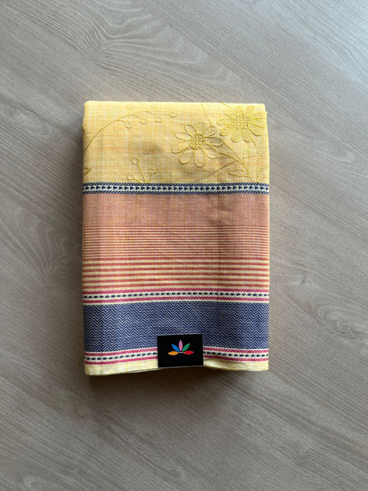 Embroidered Pure Cotton Sarees-23494