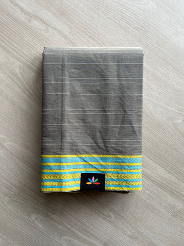 Woven Border Embroidered Pure Cotton Saree-23496