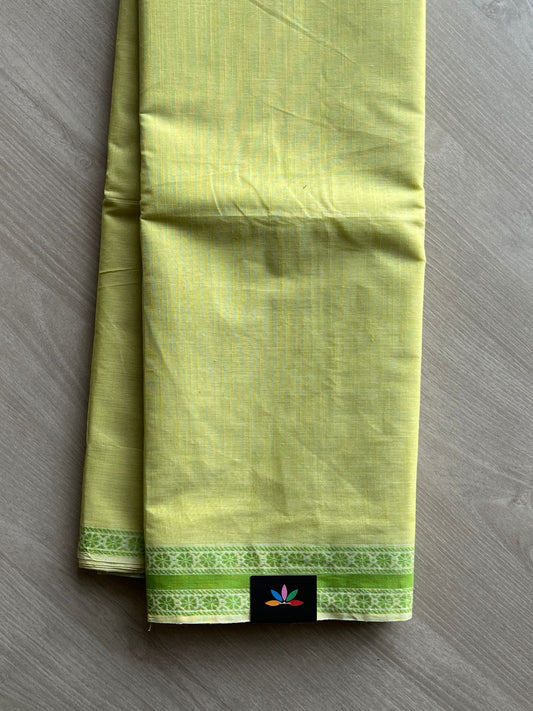 Woven Border Embroidered Pure Cotton Saree-23497