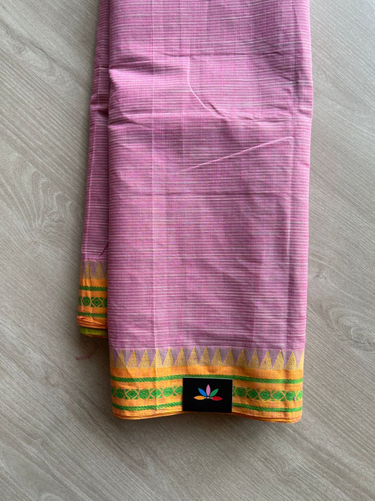 Woven Border Embroidered Pure Cotton Saree-23499