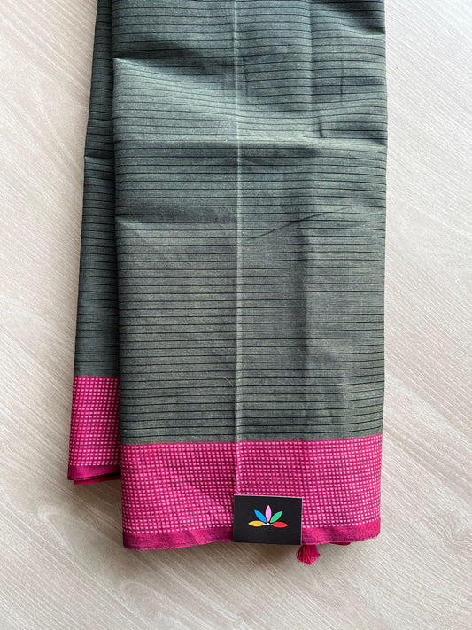 Woven Border Embroidered Pure Cotton Saree-23500