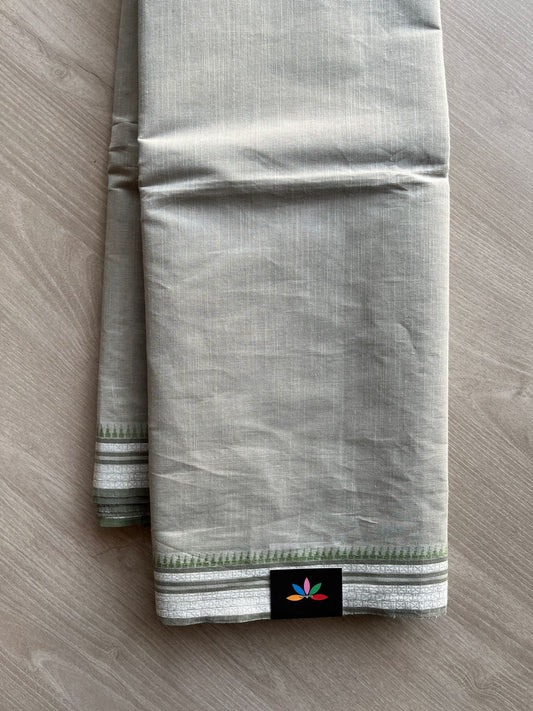 Woven Border Embroidered Pure Cotton Saree-23501