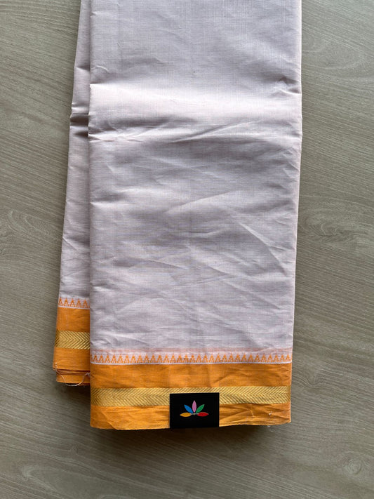 Woven Border Embroidered Pure Cotton Saree-23502