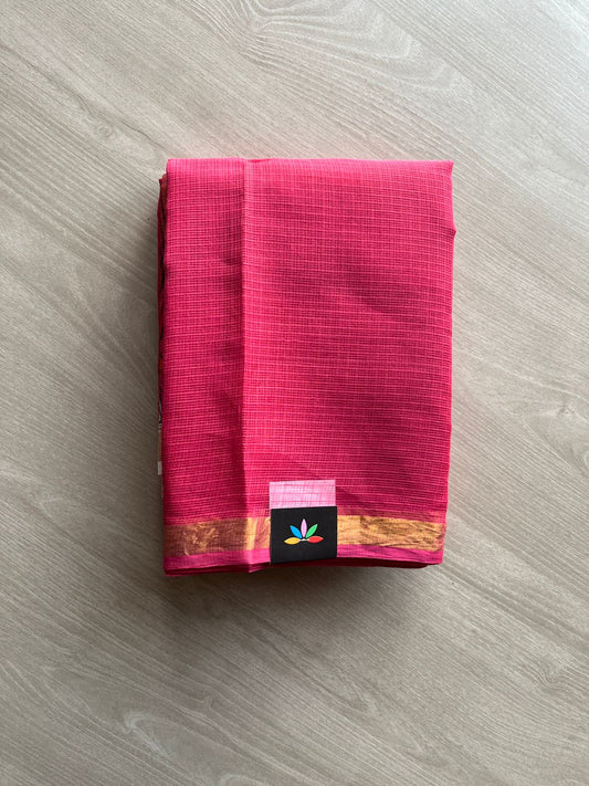 Kalamkari Pallu and Blouse Kota Cotton Saree - 23506