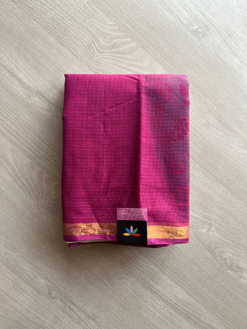 Kalamkari Pallu and Blouse Kota Cotton Saree - 23509