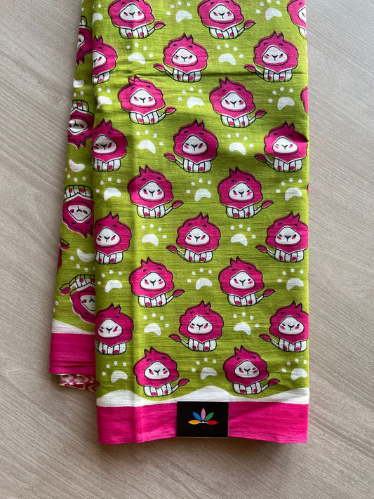 Quirky Printed Mul Cotton Saree-29285-29286