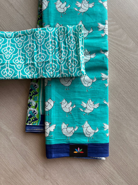 Quirky Printed Mul Cotton Saree-23539-23541