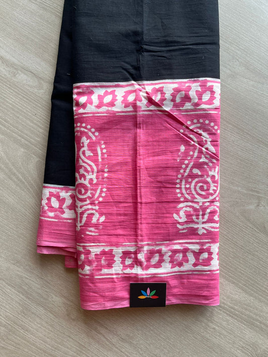 Screen Printed Mul Cotton Saree-23548-23550