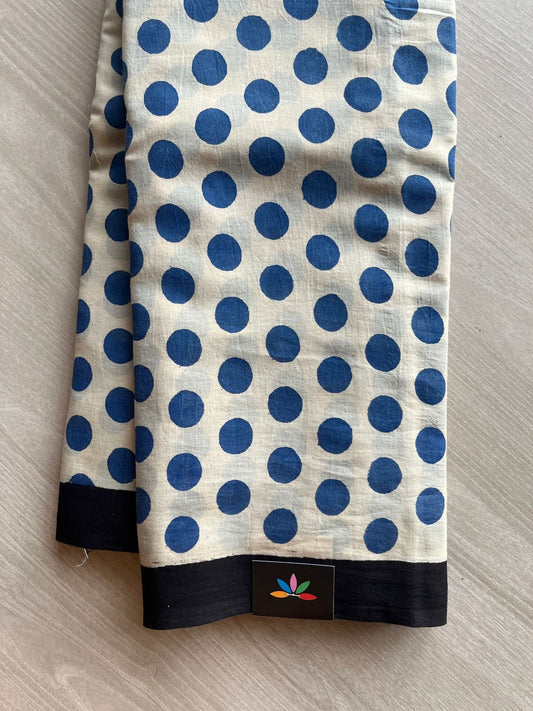Handblock Printed Mul Cotton Saree -23558