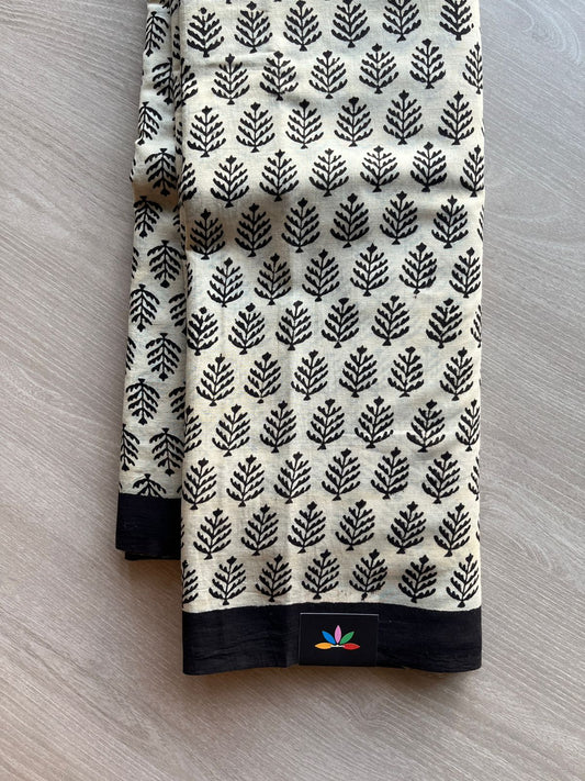 Handblock Printed Mul Cotton Saree -23567-23568