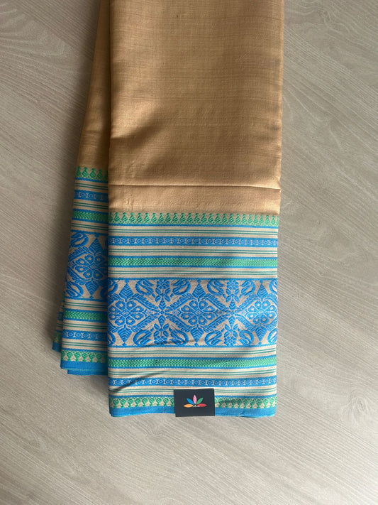 Handloom Ghachi Tussar Cotton Traditional Mahapar Saree-23632