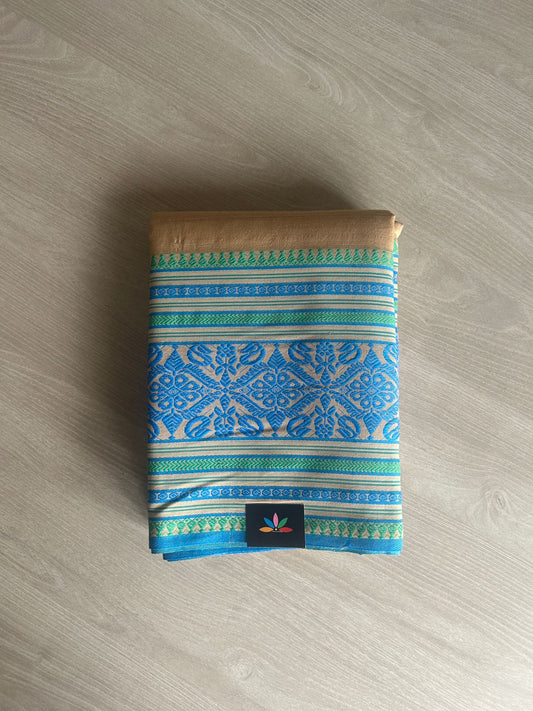 Handloom Ghachi Tussar Cotton Traditional Mahapar Saree-23632