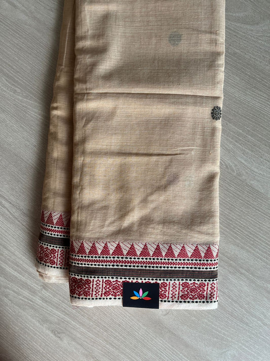 Floral Butta Bengal Soft Cotton Saree -23653-23654