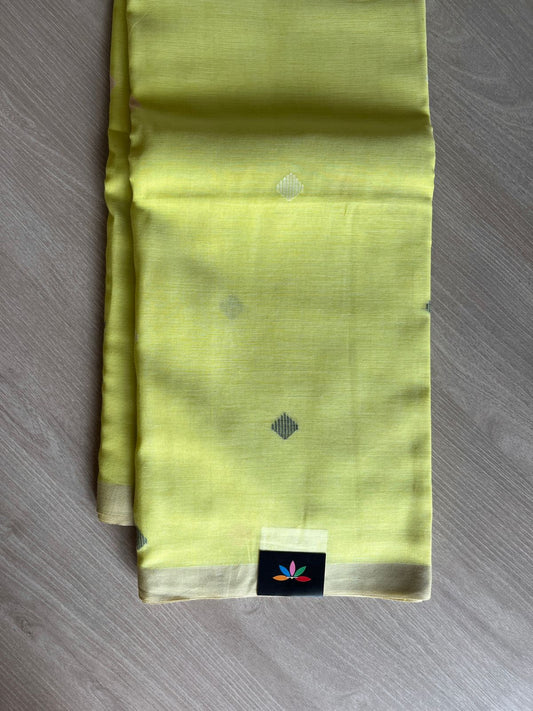 Handwoven Bengal Soft Cotton Jamdani Saree-23656