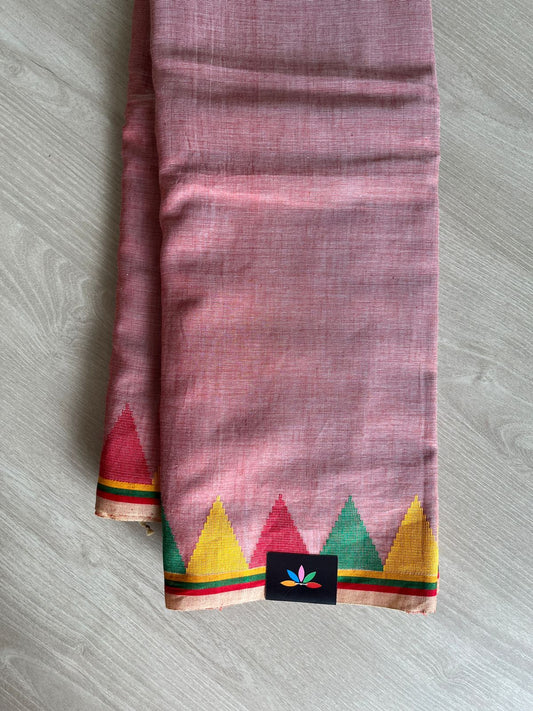 Temple Border Handloom Cotton Saree -23657