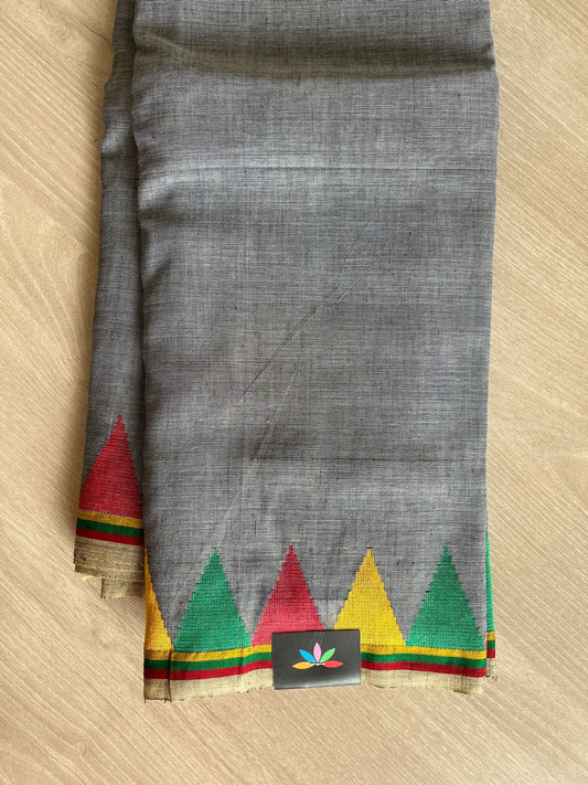 Temple Border Handloom Cotton Saree -23658