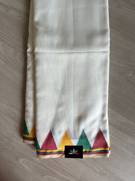 Temple Border Handloom Cotton Saree -23660-23661