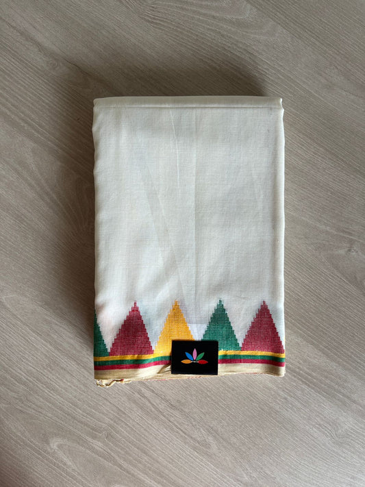 Temple Border Handloom Cotton Saree -23660-23661