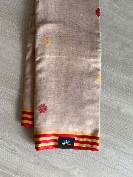 Handloom Bengal Soft Cotton Saree with Ghicha Pallu -23665