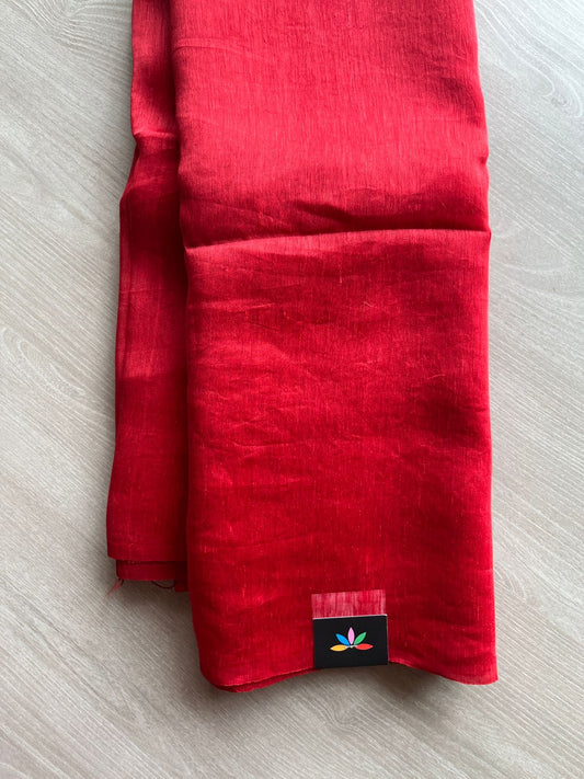 Handwoven Linen Silk Jamdani Saree -23700
