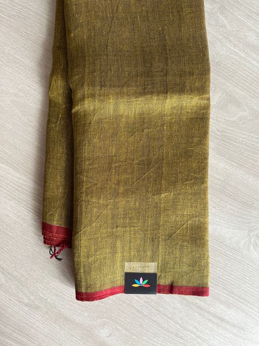 Handloom Tissue Linen Saree -23702