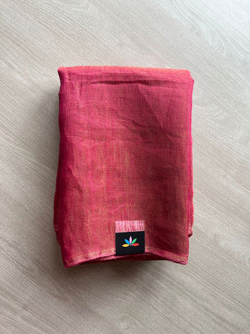 Fine Tissue Linen Saree with Sequin Pallu-23706