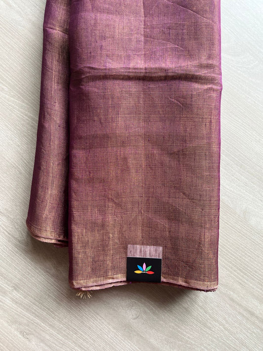 Fine Tissue Linen Saree with Sequin Pallu -23707