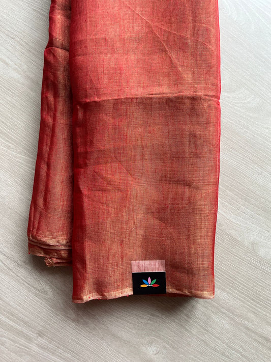 Fine Tissue Linen Saree with Sequin Pallu -23708