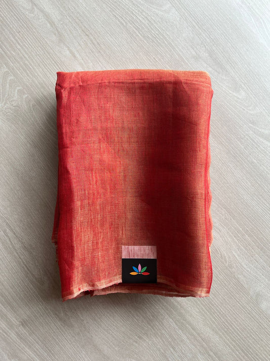 Fine Tissue Linen Saree with Sequin Pallu -23708