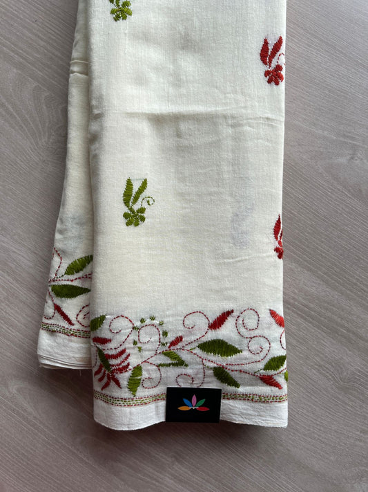 Kantha Stitch Cotton Saree -23709