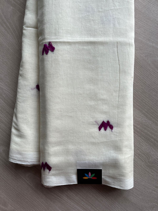 Kantha Stitch Cotton Saree -23712