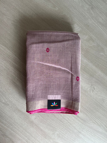 Tissue Linen Jamdani Saree -23728