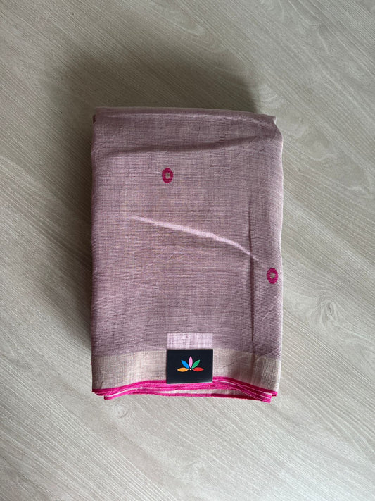 Tissue Linen Jamdani Saree -23728
