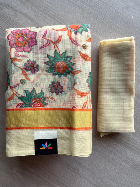Floral Print Kota Saree-23750