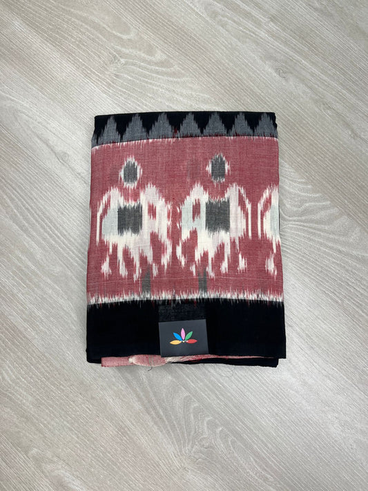 Handwoven Pochampally Ikkat Cotton Saree -23788