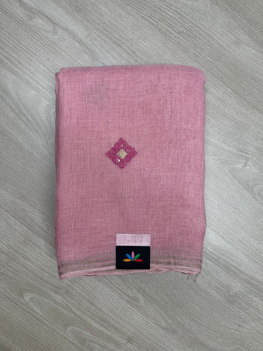 Handloom Premium Linen Jamdani Saree-23850