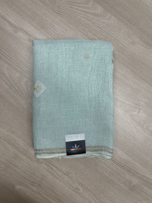 Handloom Premium Linen Jamdani Saree-23851