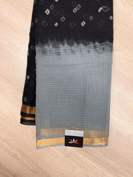 Printed Contrast Border Kota Saree-23869