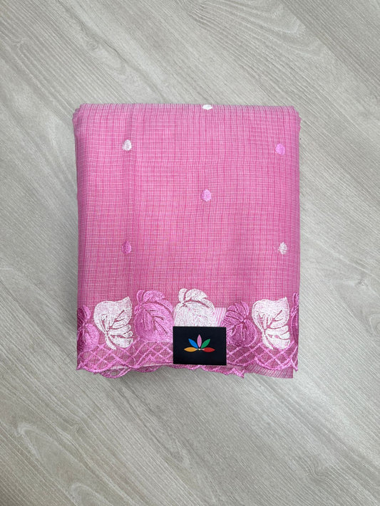 Leaf Embroidered Border Kota Saree-23875