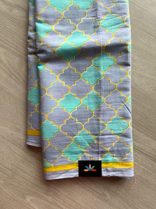 Designer Screen Printed Mul Cotton Saree-24012-24016