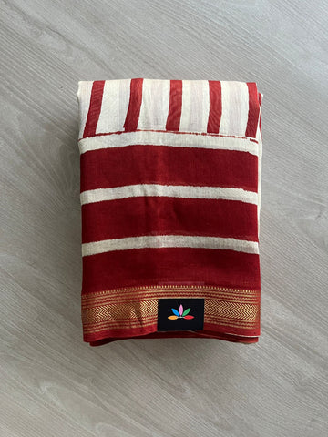 Big Chanderi Silk Cotton Saree with Blouse-24060-24061