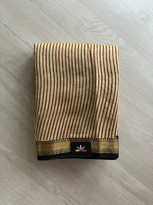 Big Chanderi Silk Cotton Saree with Blouse-24068-24069