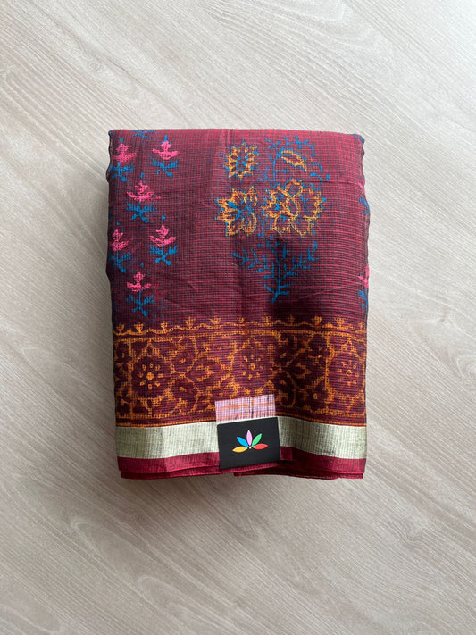 Printed blended Kota saree-24075