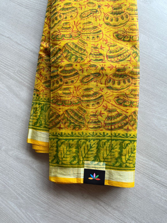 Printed blended Kota saree-24078