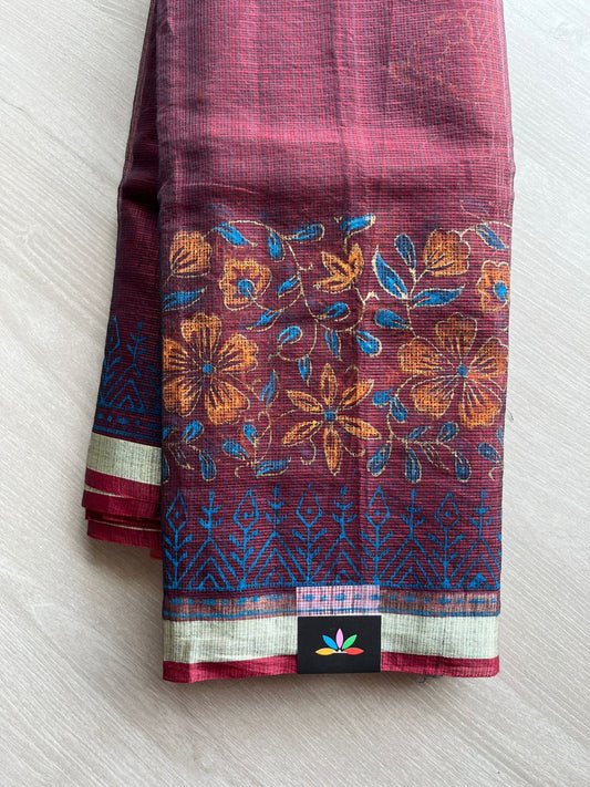 Printed blended Kota saree-24079