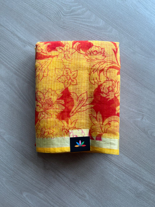 Printed blended Kota saree-24080