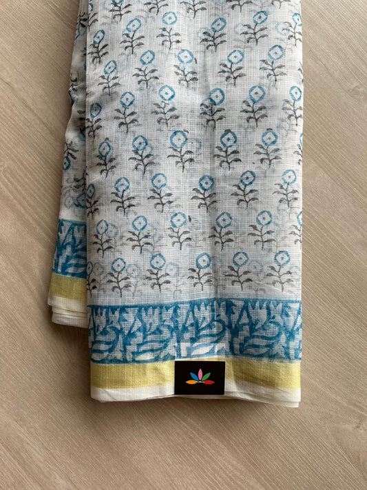 Printed blended Kota saree-24081