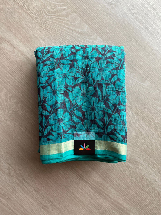 Printed blended Kota saree-24087