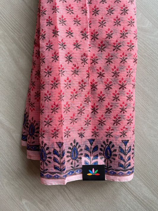 Printed blended Kota saree-24090