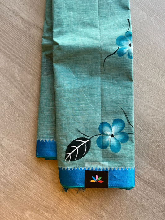 Hand painted Bengal Cotton Saree-24105